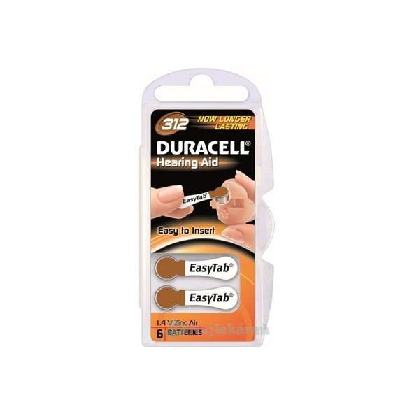 DURACELL HA 312 EASYTAB 1.4V batérie