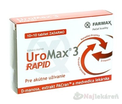 E-shop FARMAX UroMax 3 Rapid na močové cesty 20 tabliet