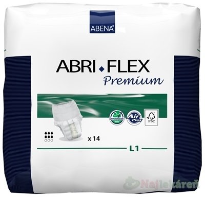 E-shop ABENA Abri Flex Premium L1, plienkové nohav., boky 100-140cm, savosť 1400ml, 14ks
