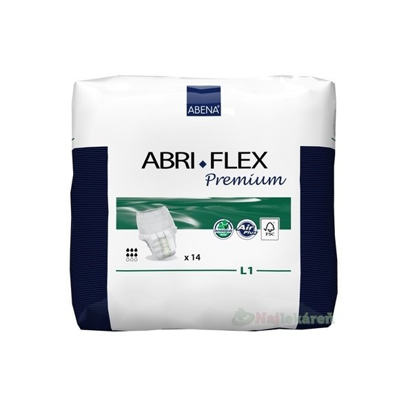 ABENA Abri Flex Premium L1, plienkové nohav., boky 100-140cm, savosť 1400ml, 14ks