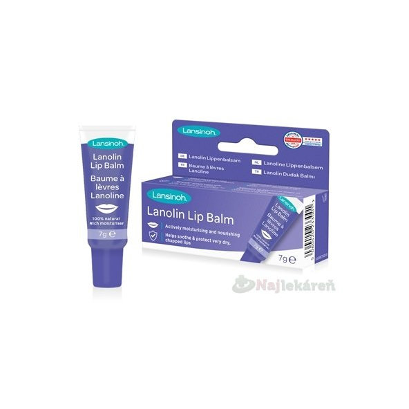 LANSINOH Lanolínový balzam na popraskané pery , 7g