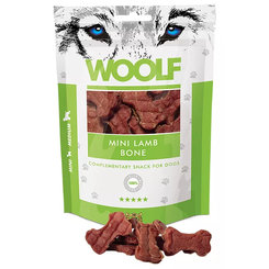 Maškrta Woolf mini kosť z jahňacieho mäsa pre psy 100g