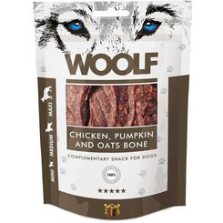 Maškrta Woolf veľká kosť z kuracieho mäsa, tekvice a ovsa 100g