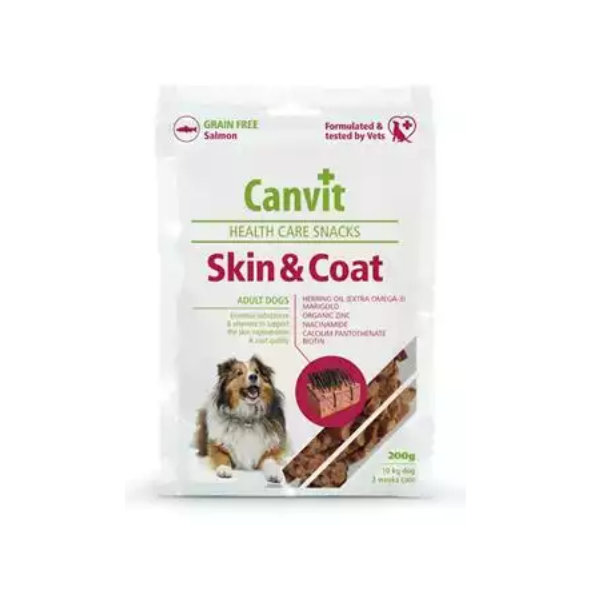 Maškrta Canvit Health Care snack na krajšiu srsť pre psy 200g