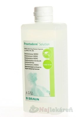 E-shop B.BRAUN PRONTODERM SOLUTION, roztok, antimikrobiálna bariéra 500 ml