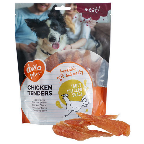 Maškrta DUVO+ kuracie plátky pre psy 400g