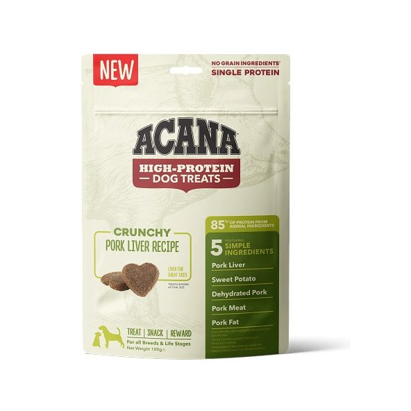 Maškrta ACANA Bravčová pečeň sušienky 100g