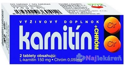 E-shop NATURVITA Karnitin+Chrom, 50 tbl