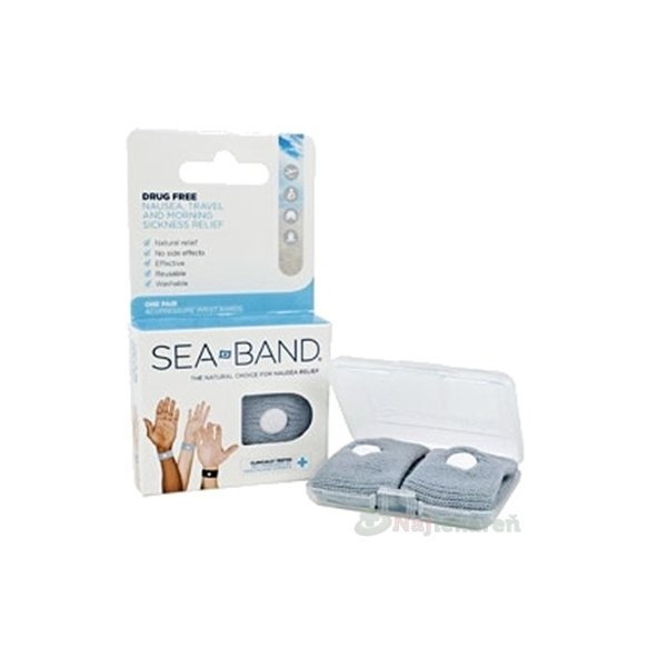 SEA BAND akupresúrne náramky pre dospelých, proti nevoľnosti 2ks