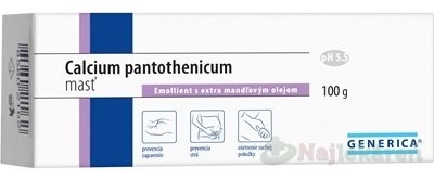 E-shop GENERICA Calcium pantothenicum masť, Emollient s extra mandľovým olejom 100 g