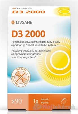 E-shop LIVSANE Vitamín D3 2000 IU 90 cps