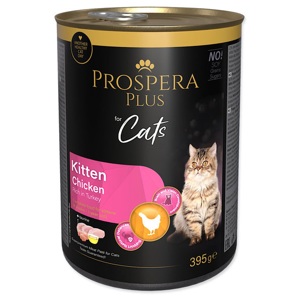 Konzerva Prospera Plus Kitten Kuracie paté, bohaté na morku 395g