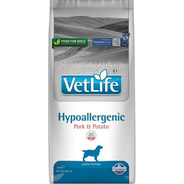 Farmina Vet Life dog hypoallergenic, pork & potato 12kg