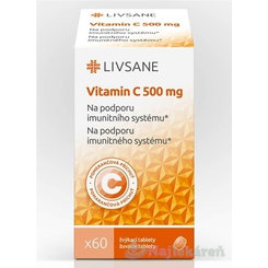 LIVSANE Vitamín C 500 mg žuvacie tablety 60 ks