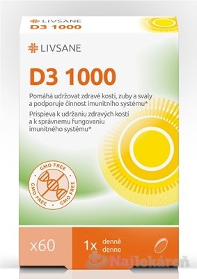 E-shop LIVSANE Vitamín D3 1000 IU 60 ks