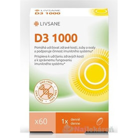 LIVSANE Vitamín D3 1000 IU 60 ks