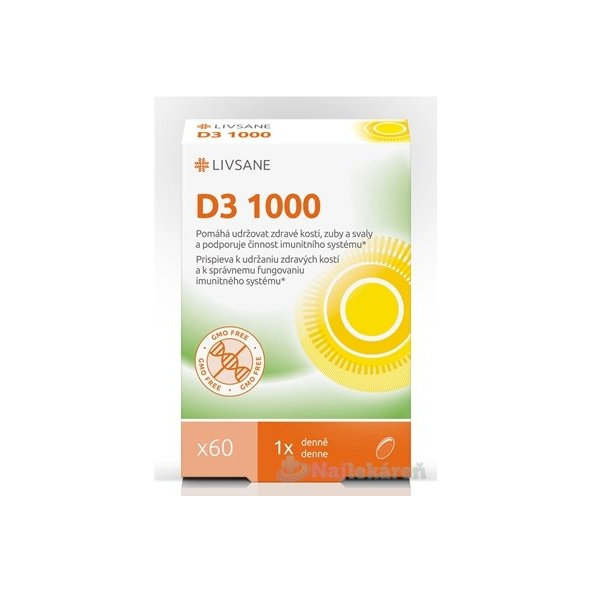 LIVSANE Vitamín D3 1000 IU 60 ks
