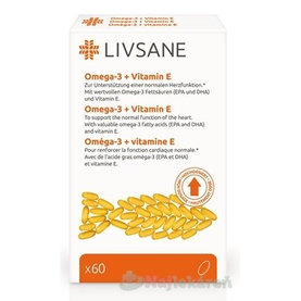 LIVSANE Omega-3 plus vitamín E 60 ks