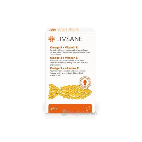 LIVSANE Omega-3 plus vitamín E 60 ks