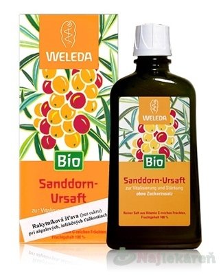 WELEDA Rakytníková šťava BIO (bez cukru), 200 ml