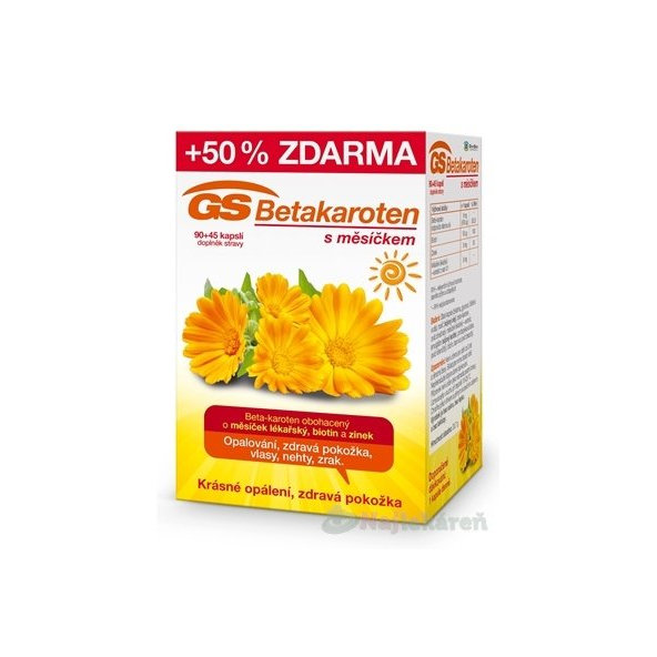 GS Betakarotén s nechtíkom, cps 90+45 50% zdarma (135 ks)
