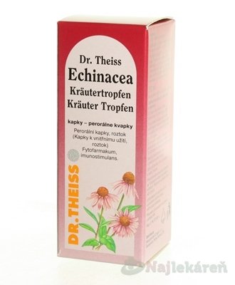 E-shop Dr. Theiss ECHINACEA Kräuter Tropfen na prevenciu prechladnutia, 50 ml