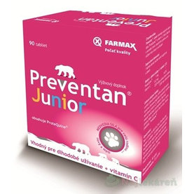 FARMAX Preventan Junior + vitamín C, 90 tabliet
