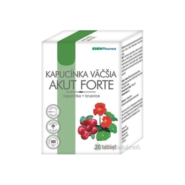 EDENPharma KAPUCÍNKA VÄČŠIA AKUT FORTE na močové cesty 20 tabliet