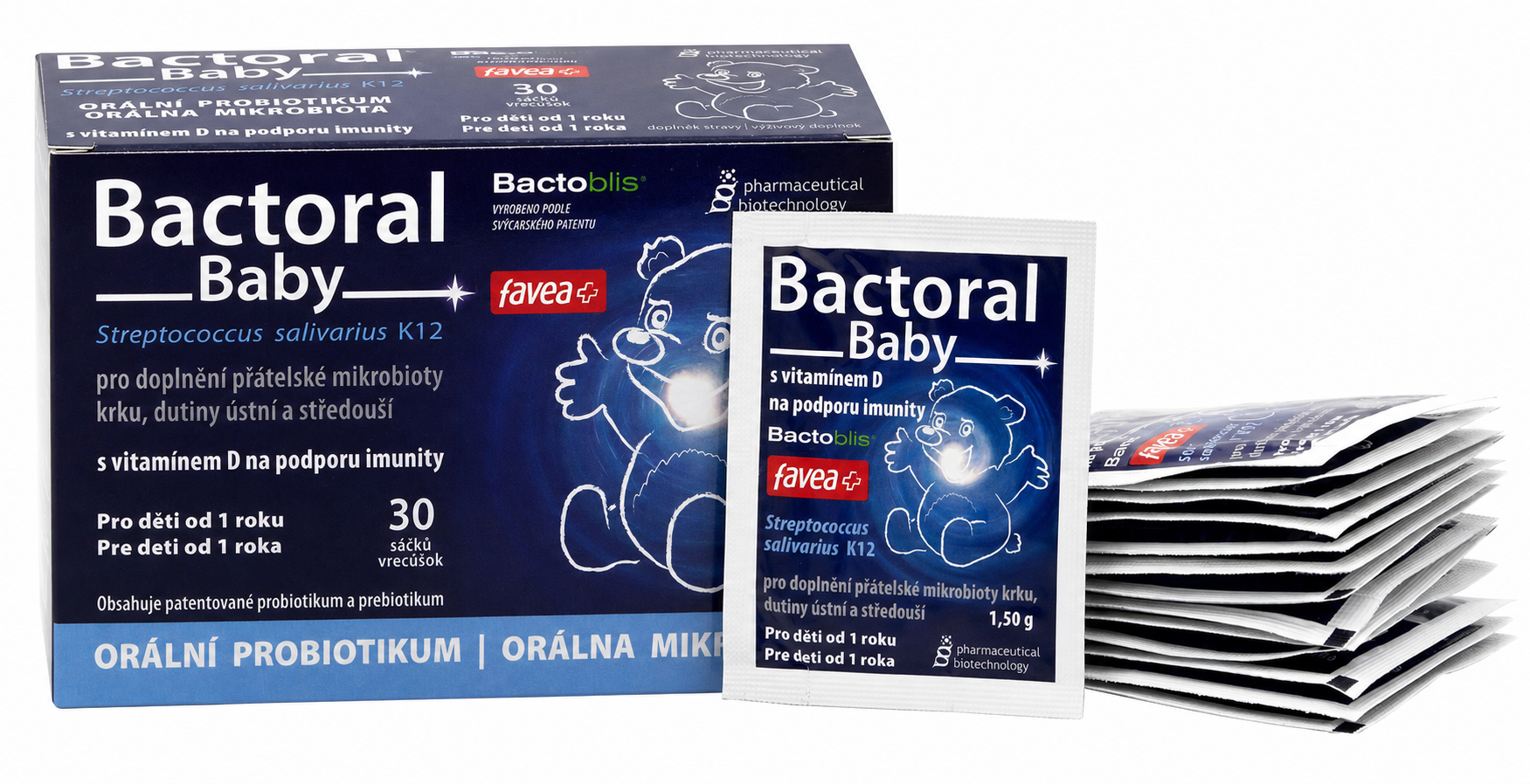 favea Bactoral Baby s vitamínom D 30 vrecúšok