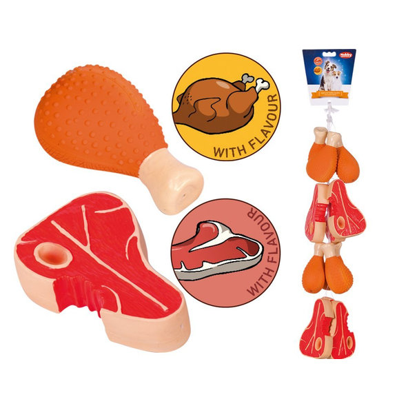 Hračka pre psa s príchuťou "Barbecue" 12ks