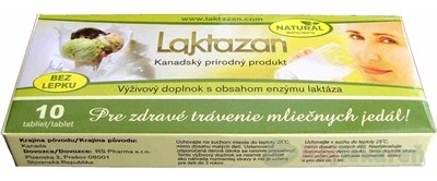 E-shop LAKTAZAN tablety, enzým laktáza s príchuťou mäty 10 tbl