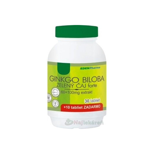 EDENPharma GINKGO BILOBA + Zelený čaj forte, tbl 30+10 zdarma (40 ks)