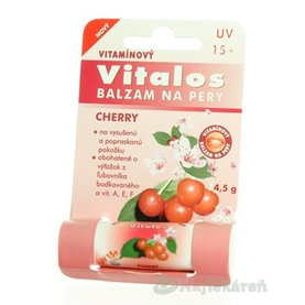 VITALOS Balzam na pery cherry SPF 15, vitamínový 1 ks