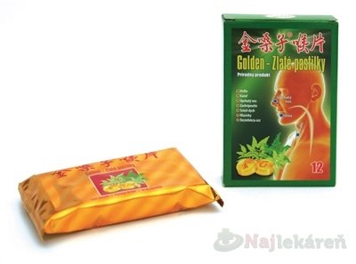 E-shop Golden Zlaté pastilky s výťažkami z rastlín, 12 ks