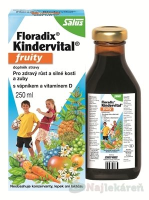 E-shop SALUS Floradix Kindervital fruity, bylinný sirup 250 ml
