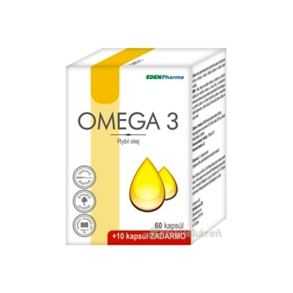 EDENPharma OMEGA 3, cps 60 +10 zdarma (70 ks)
