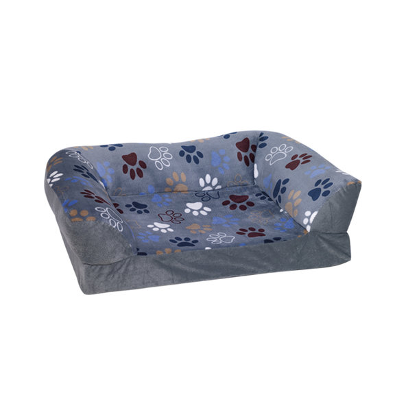 Plyšová pohovka pre psy "LISSI" tmavošedá Set 2ks: 60x40cm; 80x60cm