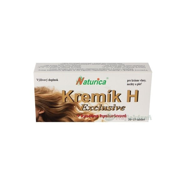 Naturica Kremík H Exclusive + Kyselina hyalurónová, tbl 30+15 (45 ks)