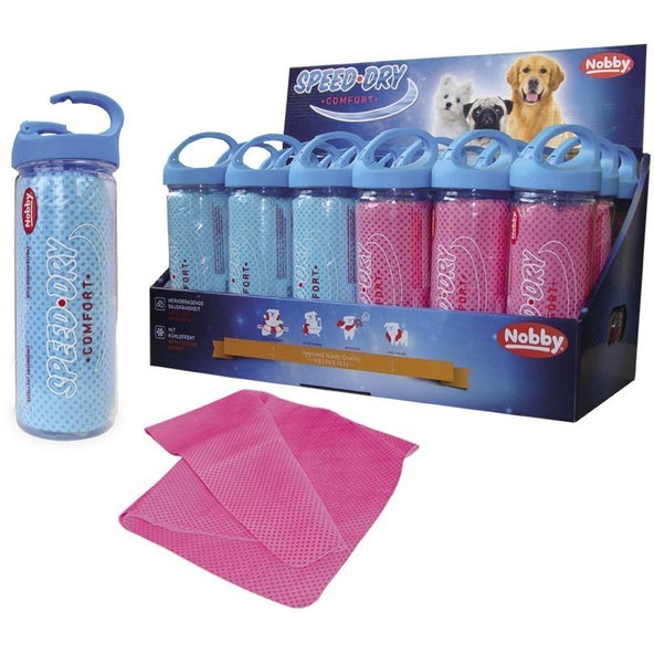 Extra savý vlhký uterák pre psy "Speed Dry Comfort" modrá/ružová 18ks