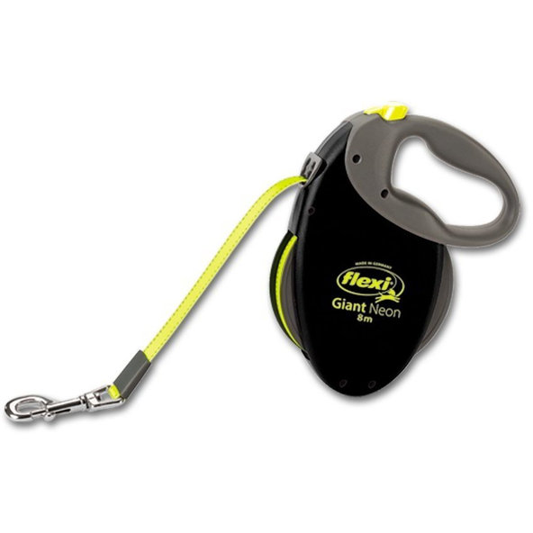 Samonavíjacie vodítko pre psy s 8m dĺžkou pre psy do 50kg neónovo-žltá