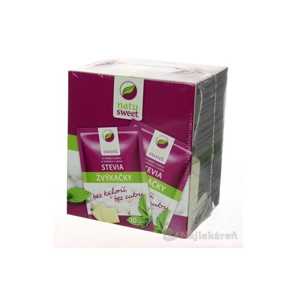 NATUSWEET STEVIA ŽUVAČKY 10 vrecúšok