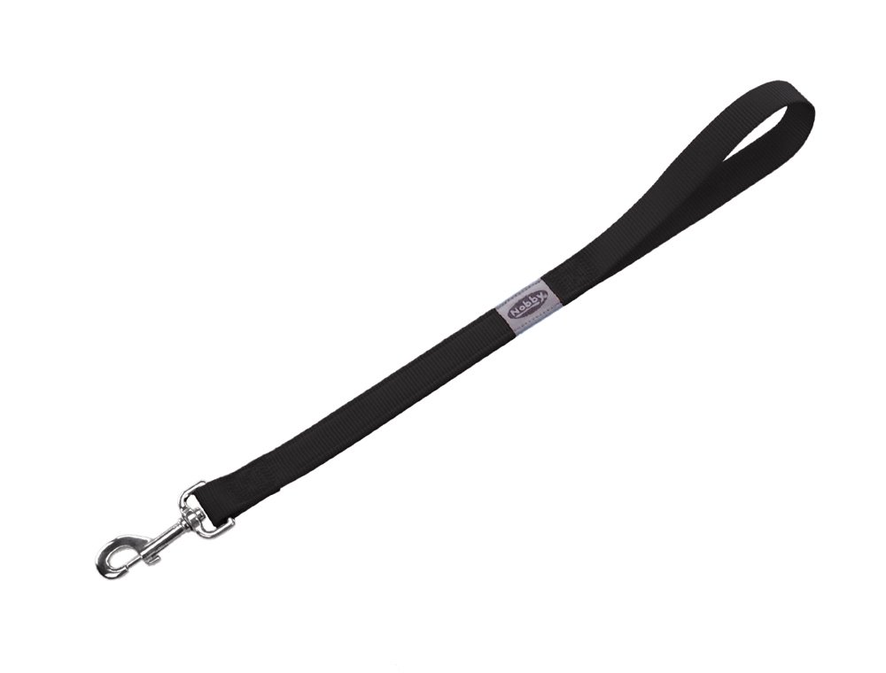 E-shop Vodítko "Classic" (L) nylonové krátke čierna 35cm