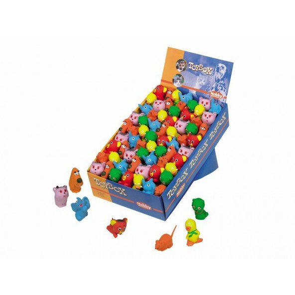 Latexové hračky pre psy mini zvieratá 5-6cm 84ks