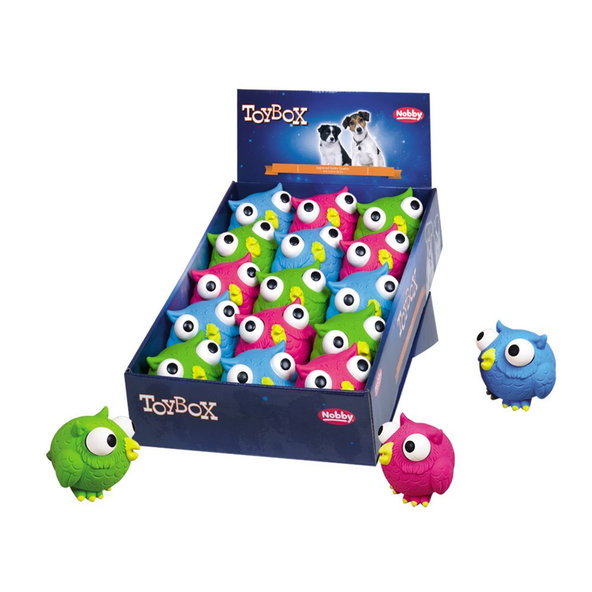 Latexové hračky pre psy "Sovy" 15ks