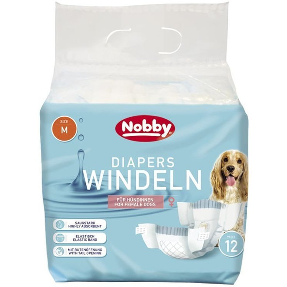 Hygienické jednorazové plienky pre sučky M 12ks