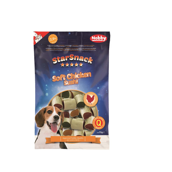 Soft Chicken Sushi 70g farebné