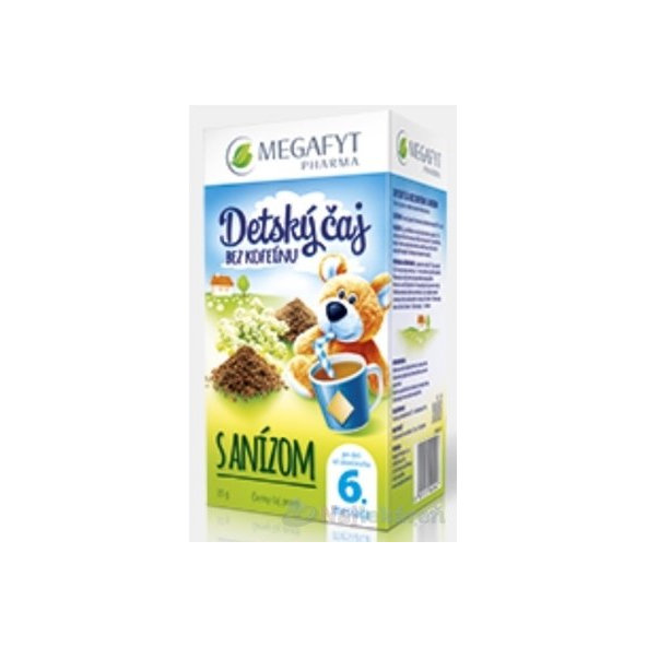 MEGAFYT Detský čaj Bez kofeínu S ANÍZOM čierny čaj, 20x1,75 g