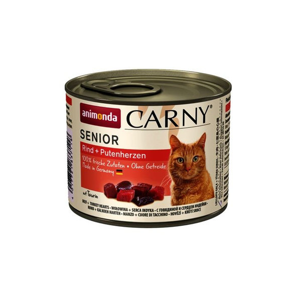 Konzerva Animonda Carny Senior hovädzie a morčacie srdce 200g
