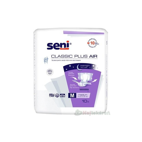 Seni CLASSIC PLUS AIR plienkové nohavičky (veľkosť M) 10 ks