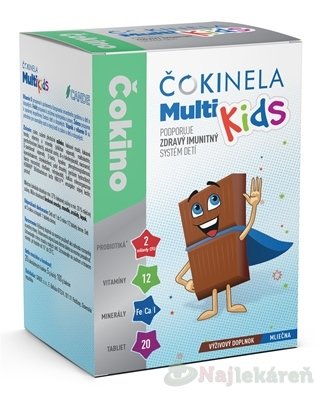 E-shop ČOKINELA Multi Kids, čokoládové tabličky, 20 ks